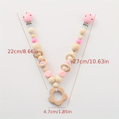 Wooden Baby Pram Chain for Boys and Girls