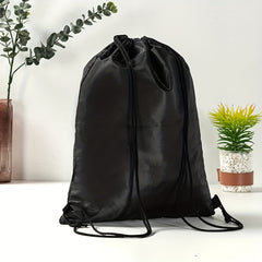 Kids Outdoor Drawstring Backpack Basketball Storage Bag