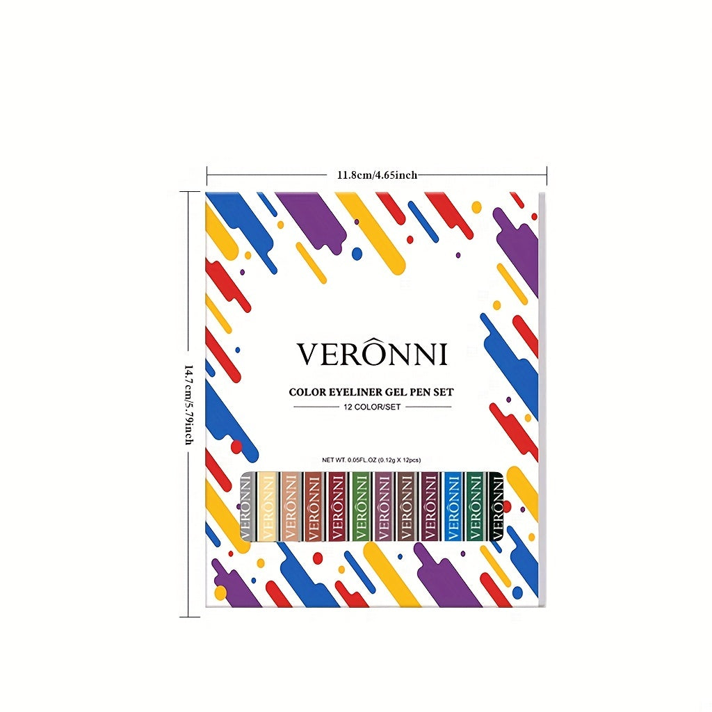 Colorful Eyeliner Set 12 Colors Matte Finish