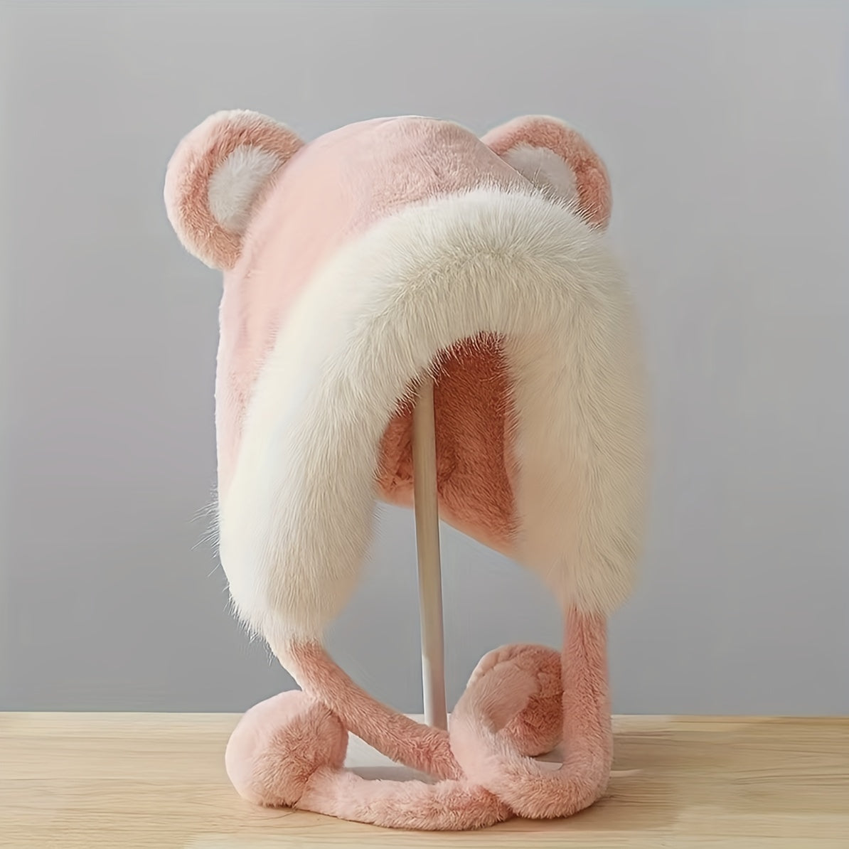 Bear Ear Plush Pullover Cap Winter Warm Thickened Hat