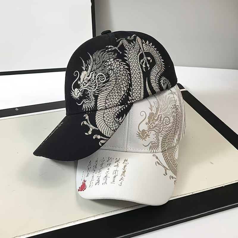 Chinese Dragon Baseball Cap Men Women Summer Sunshade Hat