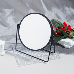 Vintage Metal Makeup Mirror Double Sided Round Beauty Mirror