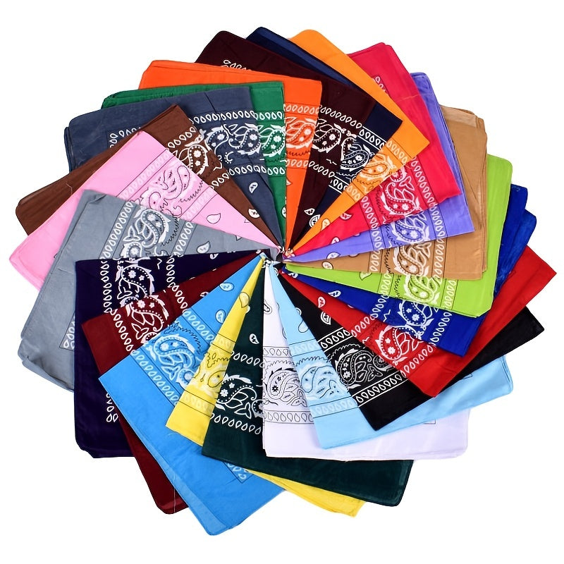 Flower Print Scarf Hip Hop Bandana Square Scarf Headband Sacrf