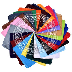 Flower Print Scarf Hip Hop Bandana Square Scarf Headband Sacrf