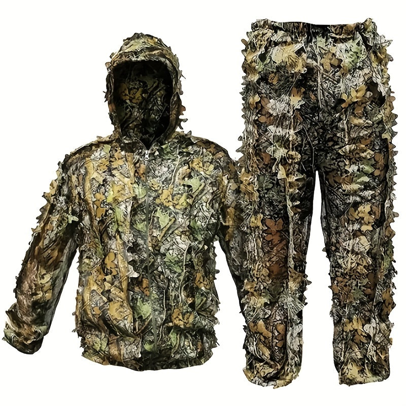3D Maple Leaf Camo Ghillie Suit Set - Halloween Costume