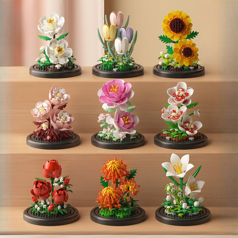 Creative Micro Particle Building Block Bouquet Set