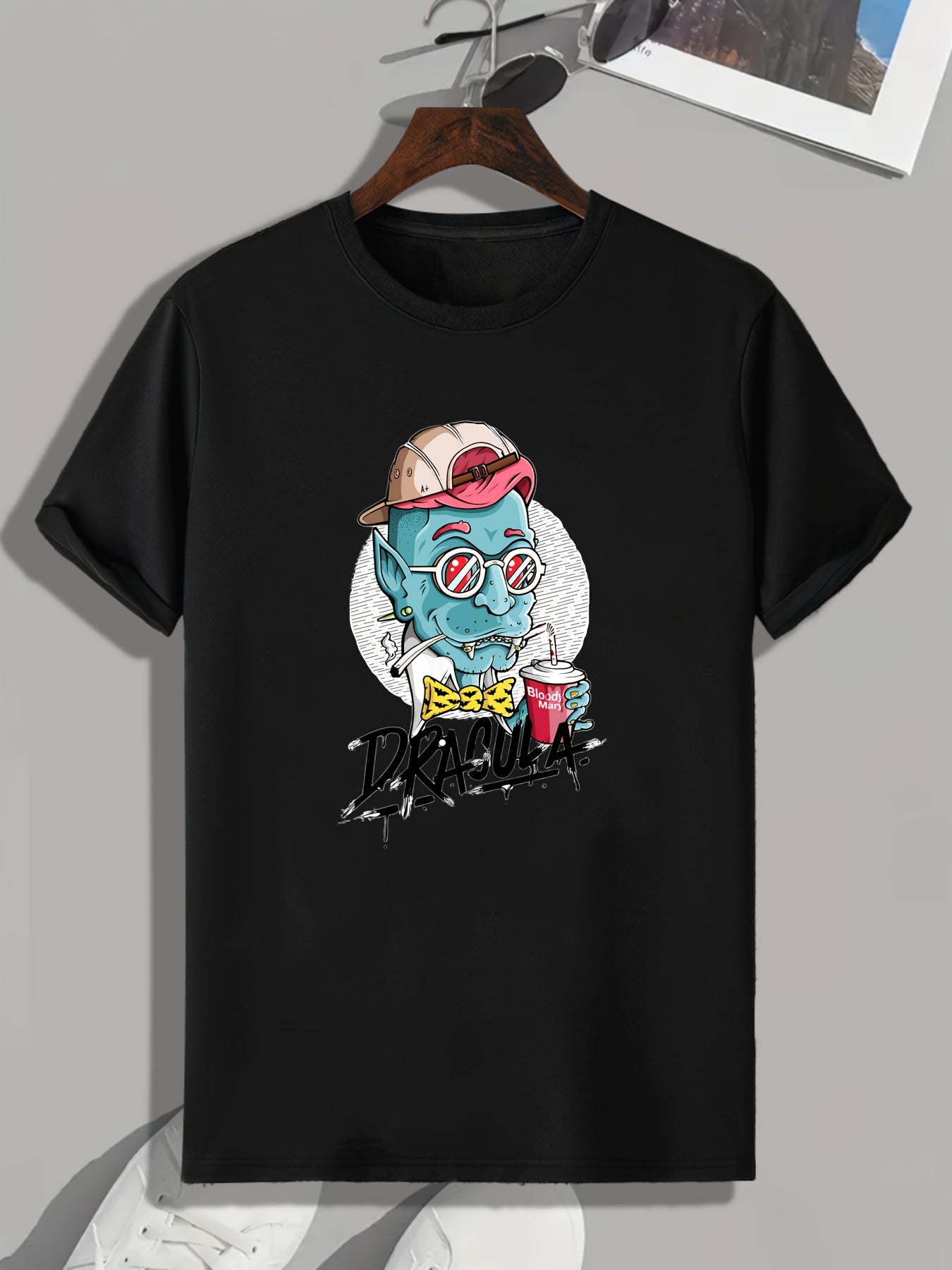 Monster Print Men's Graphic T-Shirt for Summer