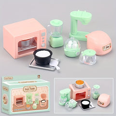 14pcs Dollhouse Kitchen Set: Microwave, Rice Cooker, Egg Cooker & More