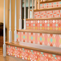 6pcs Vintage Flower Tile 3D DIY Wallpaper - Removable & Easy to Install