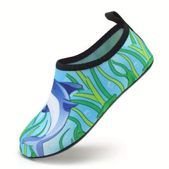 Kids Shark Print Water Shoes Lightweight Aqua Socks