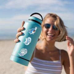 50pcs Ocean Dolphin Vinyl Stickers for Notebooks Water Bottles & More