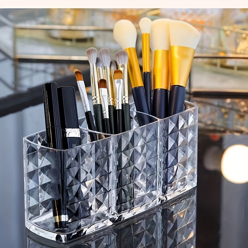 Acrylic Drill Pen Holder Desktop Makeup Brush Storage