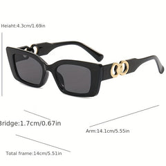 Cat Eye Sunglasses Vintage Rectangle Frame UV400