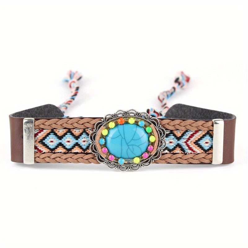 Turquoise Beads Hat Band Cowboy Boho Decor Hatband Western Hat Belts