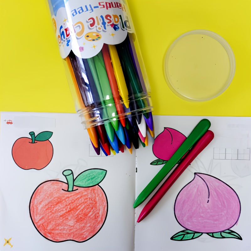 36 Washable Crayons for Kids Non Toxic Easy Clean Art Supplies