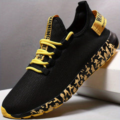 Men's Casual Breathable Mesh Lace up Walking Shoes