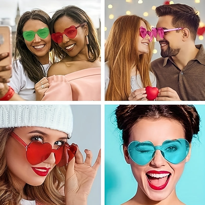 5pcs Transparent Candy Colored Funky Glasses