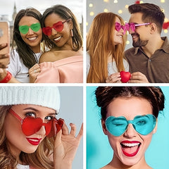 5pcs Transparent Candy Colored Funky Glasses