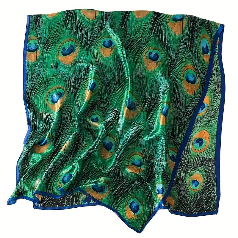 Mature Print Silk Scarf Soft Smooth Shawl Sunproof Beach Towel