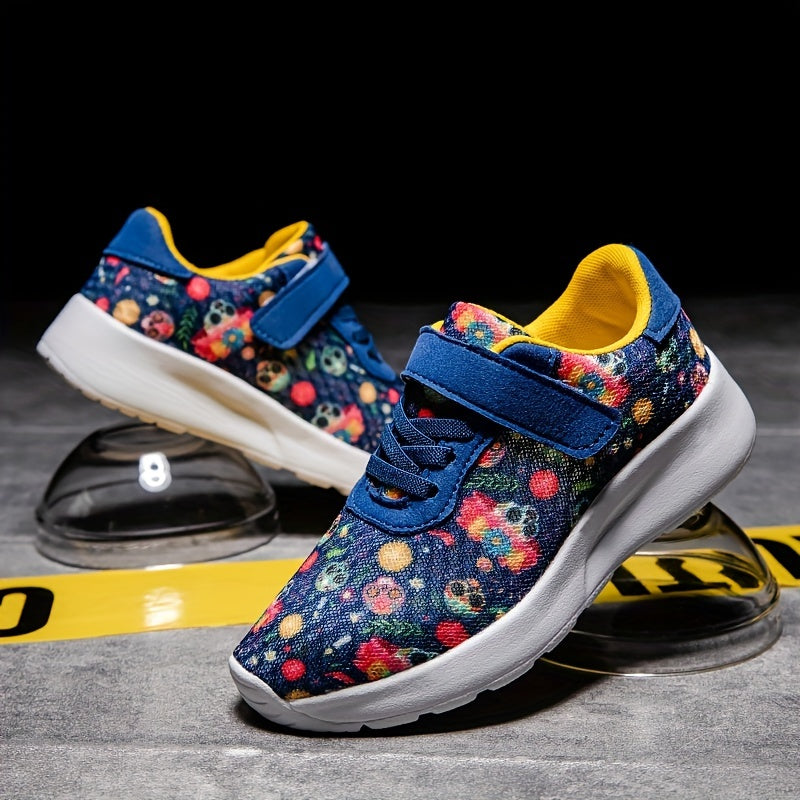 Halloween Cartoon Pattern Low Top Sneakers for Boys