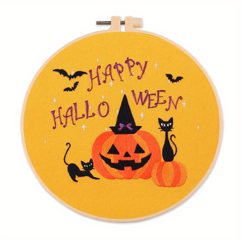 DIY Embroidery Set Halloween Pattern Gift Embroidery Frame