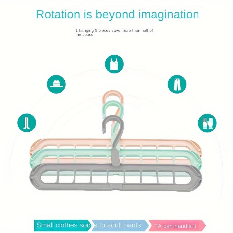 Rotating Drying Rack Nine Holes Clothes Rack