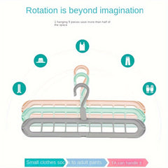 Rotating Drying Rack Nine Holes Clothes Rack