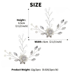 Crystal Pearl Rhinestone Shoe Clips for Wedding Party
