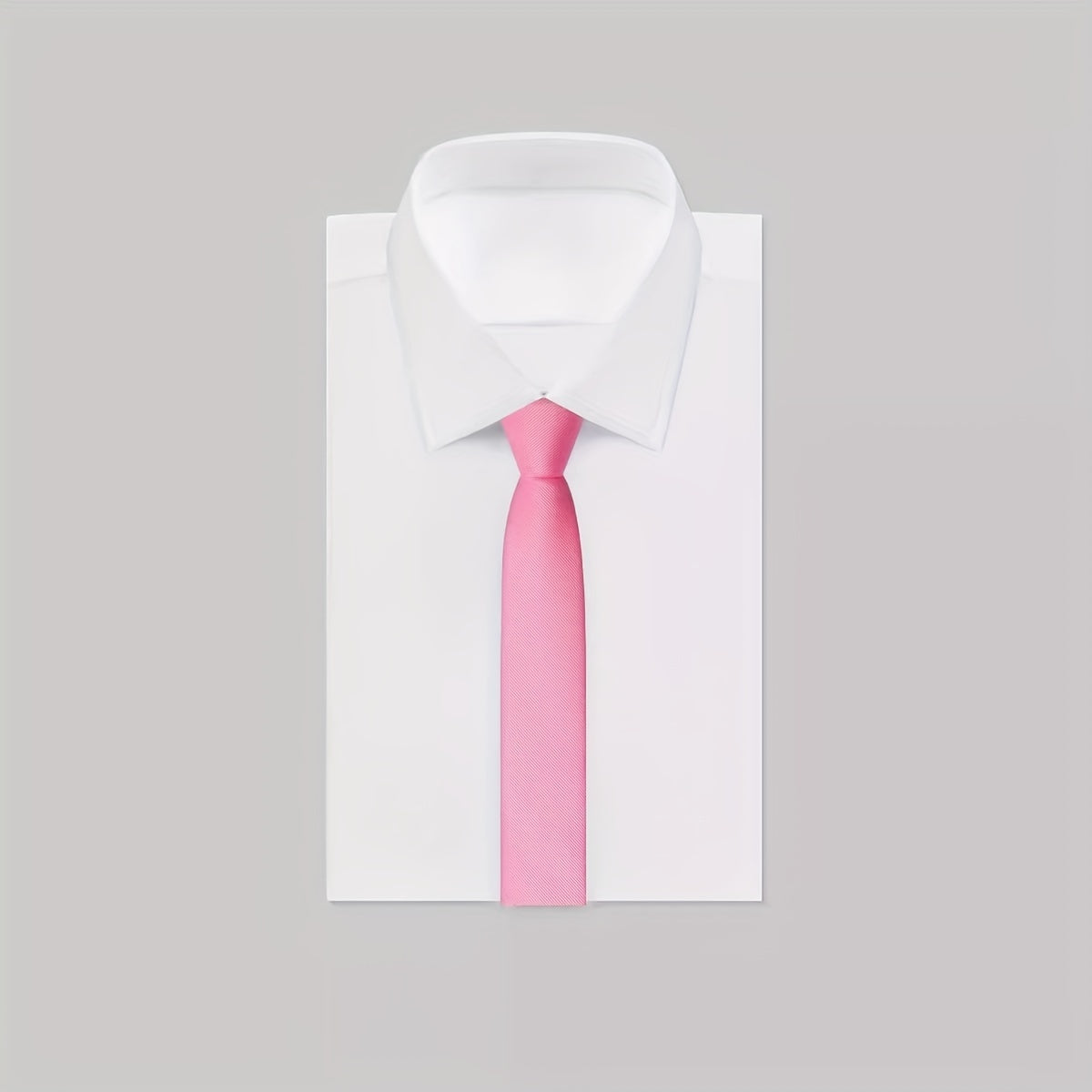 Pink Macaron Zipper Neck Tie for Men 2 76Inch