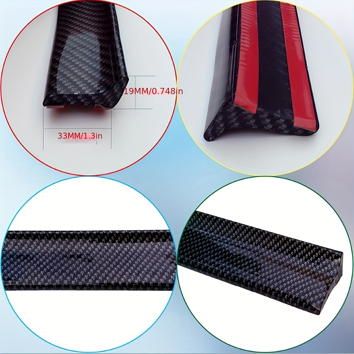 9ft Carbon Fiber Trunk Spoiler Lip Kit Rear Spoiler Universal Fit For Most Cars