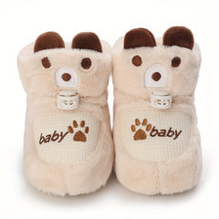 Baby Boys Warm Fleece Indoor Walking Boots