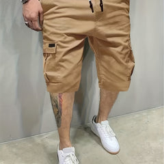 Men's Cargo Shorts Drawstring Waist Casual Sports Shorts