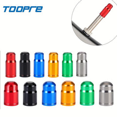 2PCS TOOPRE Bike Valve Caps Aluminum Alloy Vacuum Tire Law Compliant
