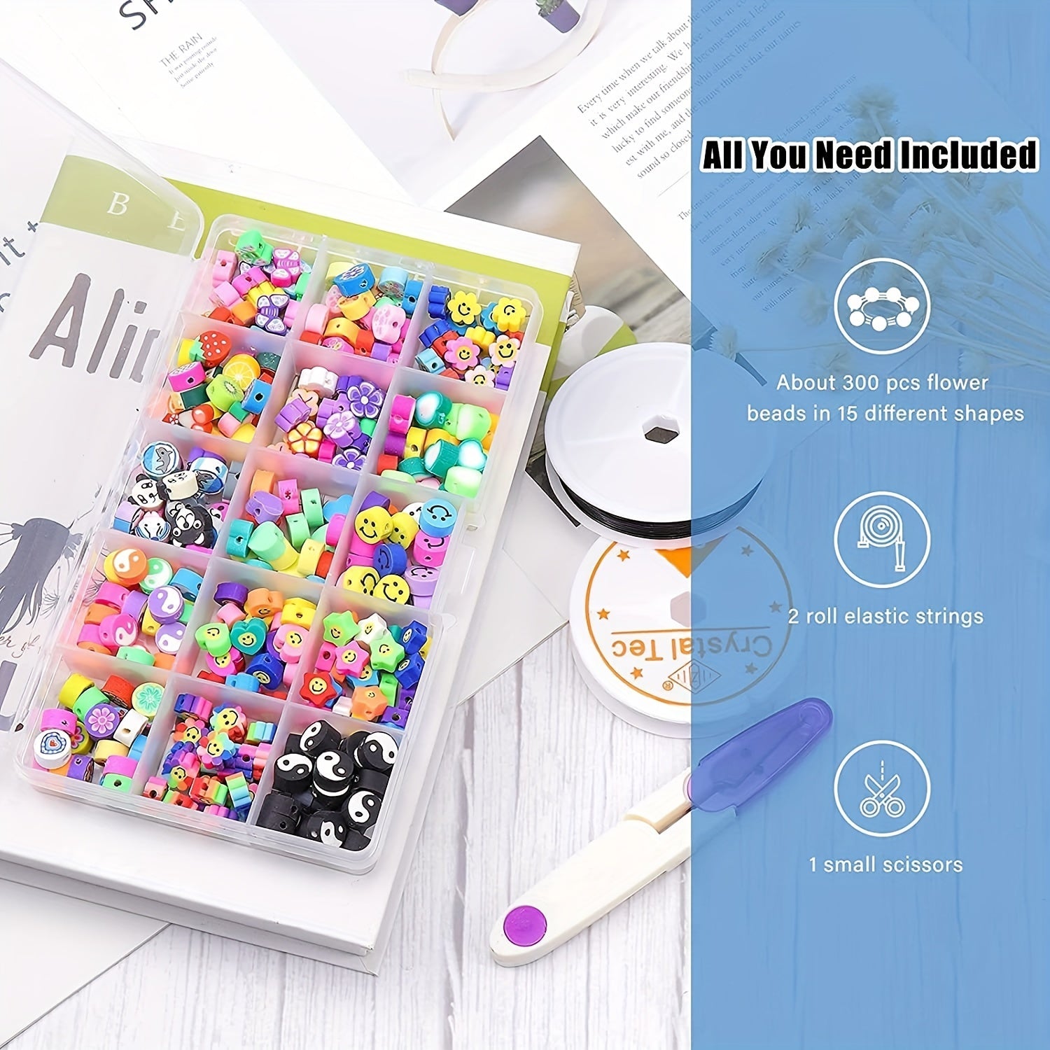 3000pcs Girls DIY Bracelet Beads Children's Gift