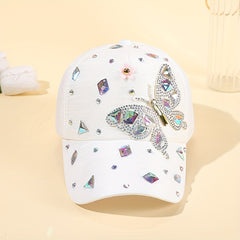 Argyle Butterfly Lady Baseball Cap Adjustable Cap