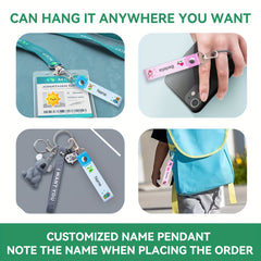 Customized Hanging Buckle And Rope Pendant For Name - Waterproof PU Leather