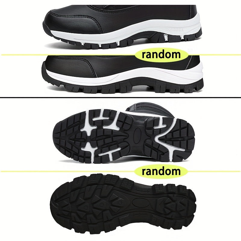 Women's Waterproof Snow Boots Thick Bottom High Top Lace Up Shoes