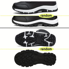 Plush Lined Thermal Snow Boots Wear Resistance Non Slip Round Toe Snow Shoes