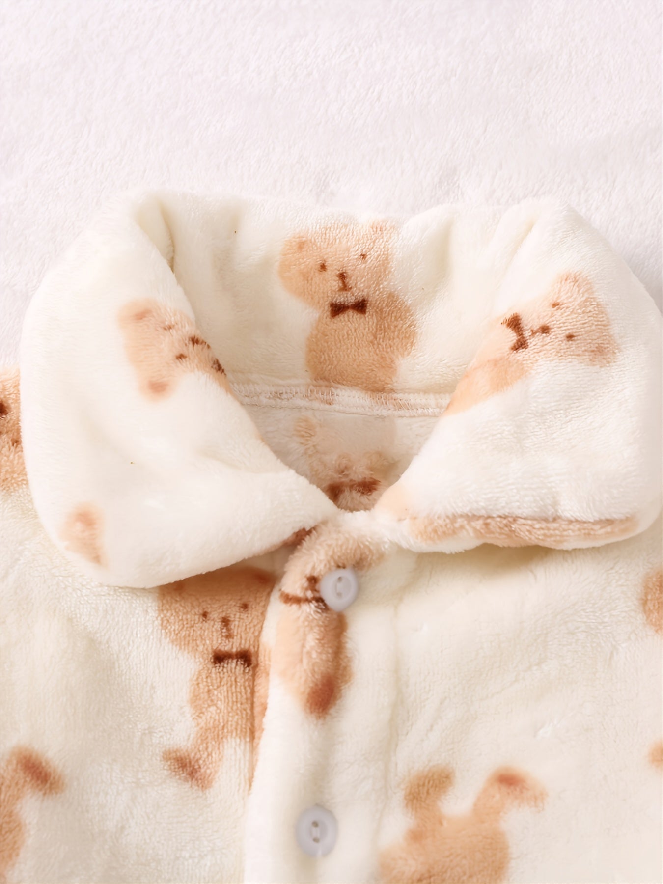 Kids Bear Warm Pajama Set Long Sleeve Top and Pants