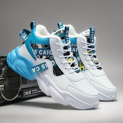 Men's Chunky Shoes Non Slip Lace Up Casual Sneakers For Outdoor Activities
