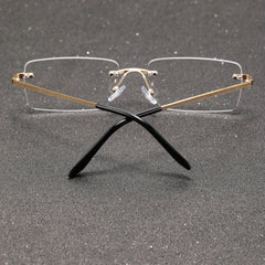 Metal Rimless Eyeglasses for Men