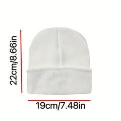 Fashionable Ear Protection Knit Beanie Hat With Animal Embroidery