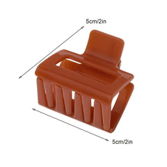 Matte Rectangle Small Hair Claw Clips