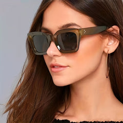 Square Sunglasses Vintage Oversized Sun Glasses Female Big Frame