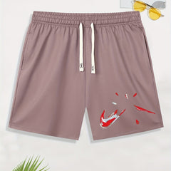 Men's Comfy Stretch Elastic Waist Drawstring Shorts for Summer