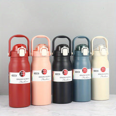 1300ML Stainless Steel Insulation Cup With Handle & Straw