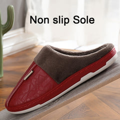 Women's Plush Indoor Slippers Waterproof Non Slip Home Slides