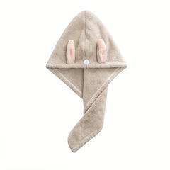 Rabbit Ears Hair Towel Microfiber Hair Drying Cap