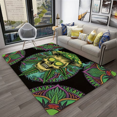 Anti Fatigue Gothic Skull Halloween Area Rug