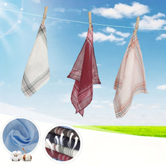 10pcs Classic Plaid Handkerchiefs for Gentlemen - Enhance Your Style
